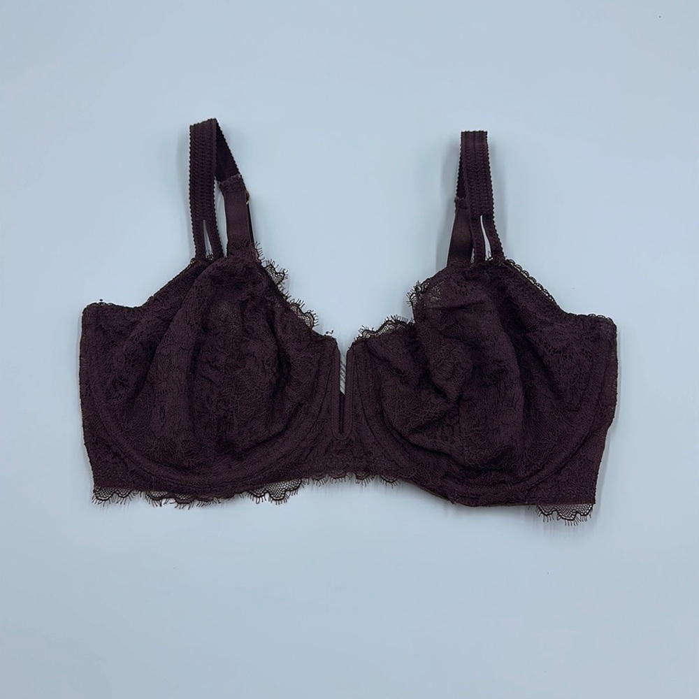 Auden Balconette Coverage Unlined Bra Women Size 38DD PLUM MAUVE